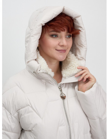 Зимний пуховик с искусственной овчиной для женщин: стиль и тепло