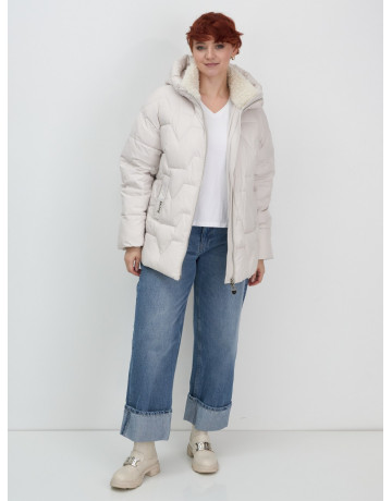 Зимний пуховик с искусственной овчиной для женщин: стиль и тепло
