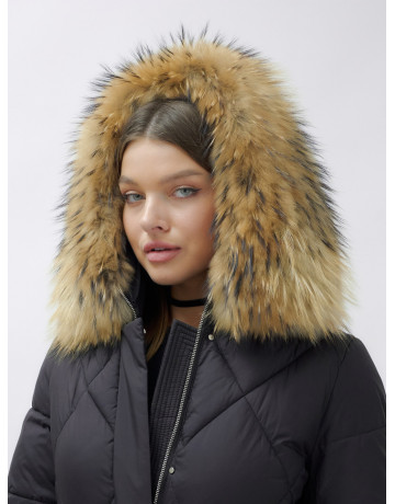 Женская зимняя куртка премиум-класса с мехом енота.