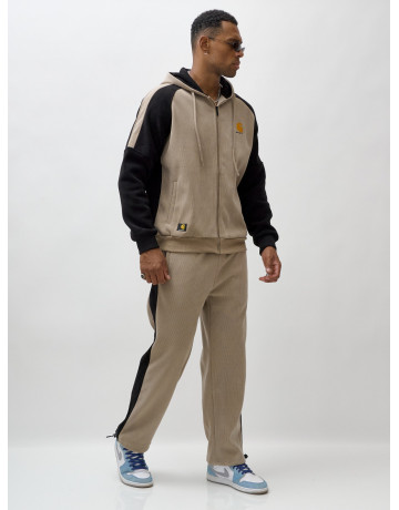 Мужской утеплённый спортивный костюм с начёсом для осени