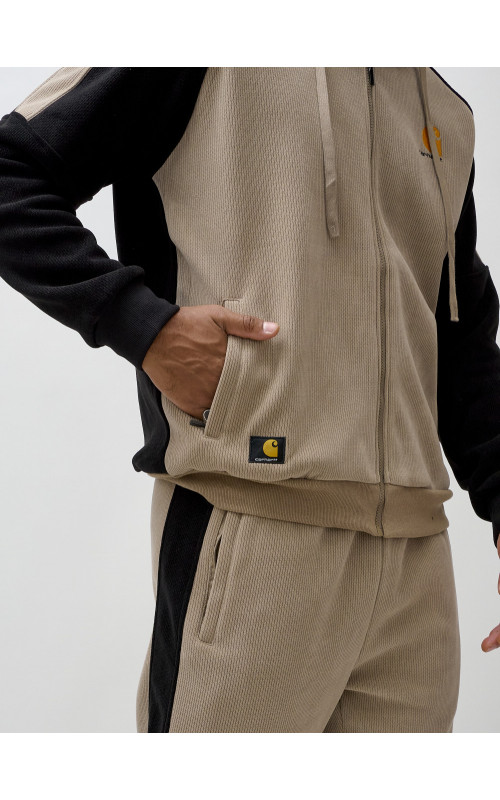 Мужской утеплённый спортивный костюм с начёсом для осени