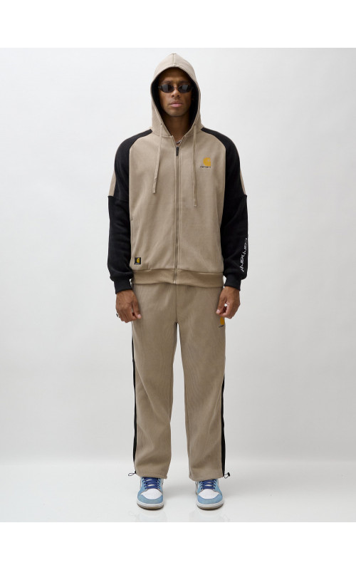 Мужской утеплённый спортивный костюм с начёсом для осени