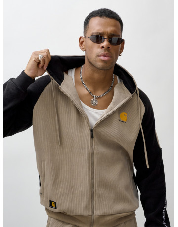 Мужской утеплённый спортивный костюм с начёсом для осени